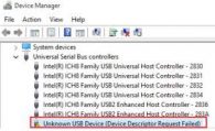 Unknown USB Device (Device Descriptor Request Failed)